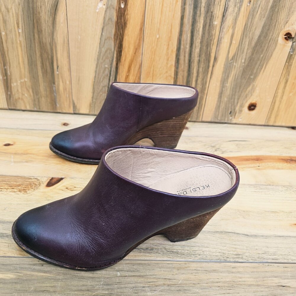 Kelsi Dagger Oxblood Leather Mules